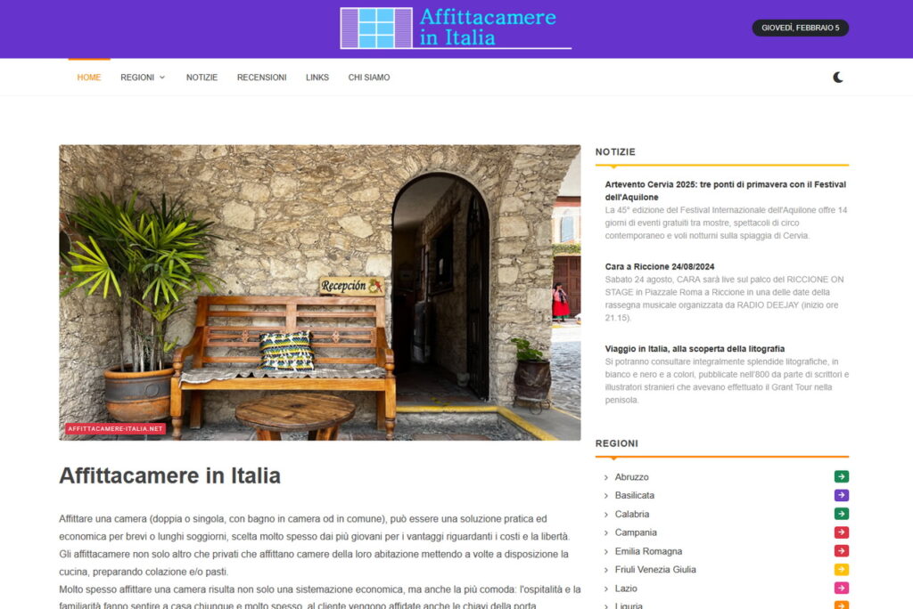 Affittacamere in Italia