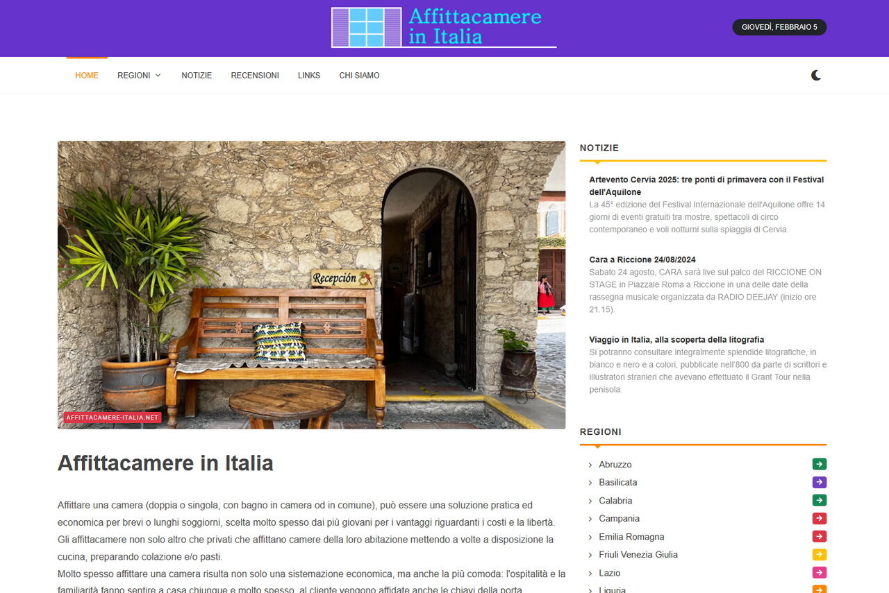 Affittacamere in Italia