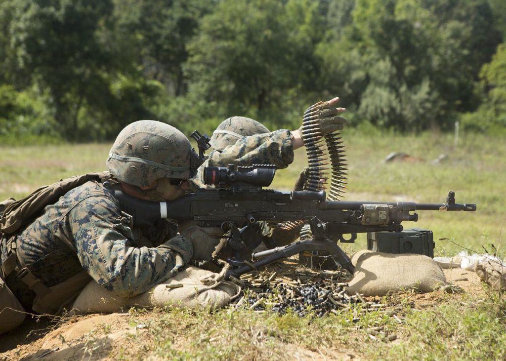 Marines opening fire
