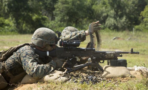 Marines opening fire