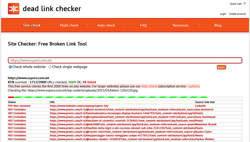 Dead Link Checker