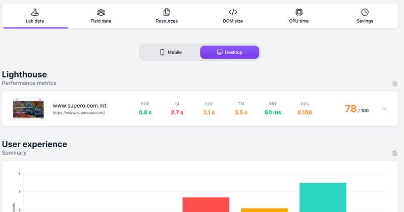 Page Speed Compare